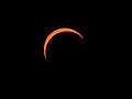 Partial solar eclipse phase  after the Ningaloo solar eclipse in Exmouth, Western Australia worldtimezone world time zone