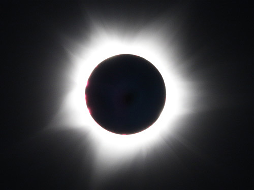 Sun's corona during Total solar eclipse in Exmouth, Australia worldtimezone world time zone Alexander Krivenyshev