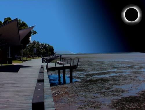 Total Solar Eclipse in Cairns Northern Australia Pacific ocean on November 13 November 14 2012