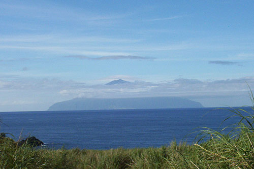 Tristan da Cunha  view from Nightingale Island