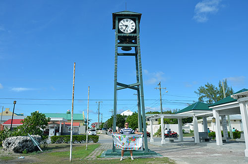 Millennium Clock Tower Cockburn Town Grand Turk Turks and Caicos Islands Photo Alexander Krivenyshev WorldTimeZone