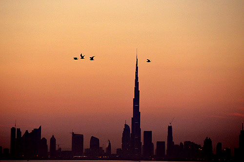 Dubai Skyline Burj Khalifa world tallest building United Arab Emirates worldtimezone travel