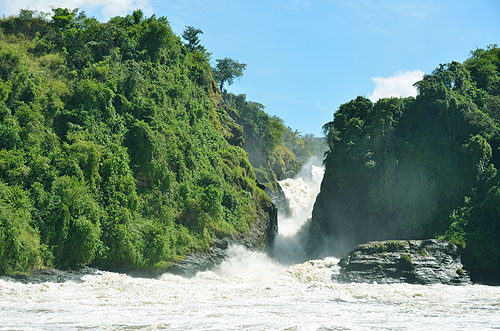 Murchison Falls Kabarega Falls 43 metres Murchison Falls National Park Victoria Nile river Uganda photo Alexander Krivenyshev WorldTimeZone