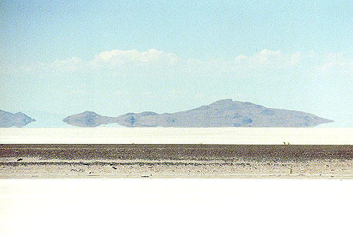 Inferior mirage at Great Salt Lake Utah